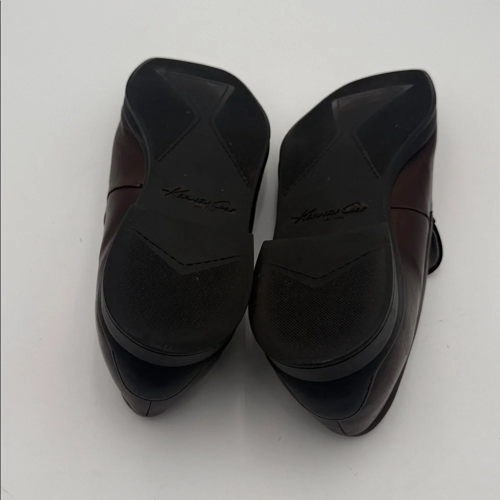 Kenneth Cole Dark Brown Leather Slip-On Loafers men 13M casual office retro Y2K